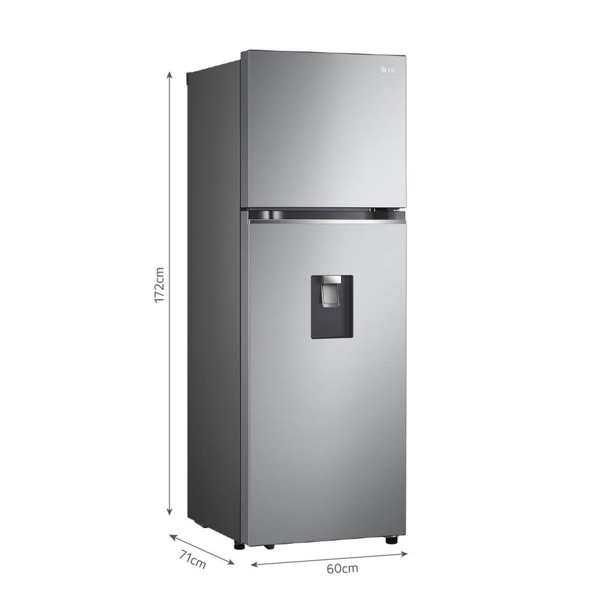 REFRIGERADORA LG 334L GT33WPP TOP FREEZER DOOR COOLING PLATEADA, marca LG - Foto 2