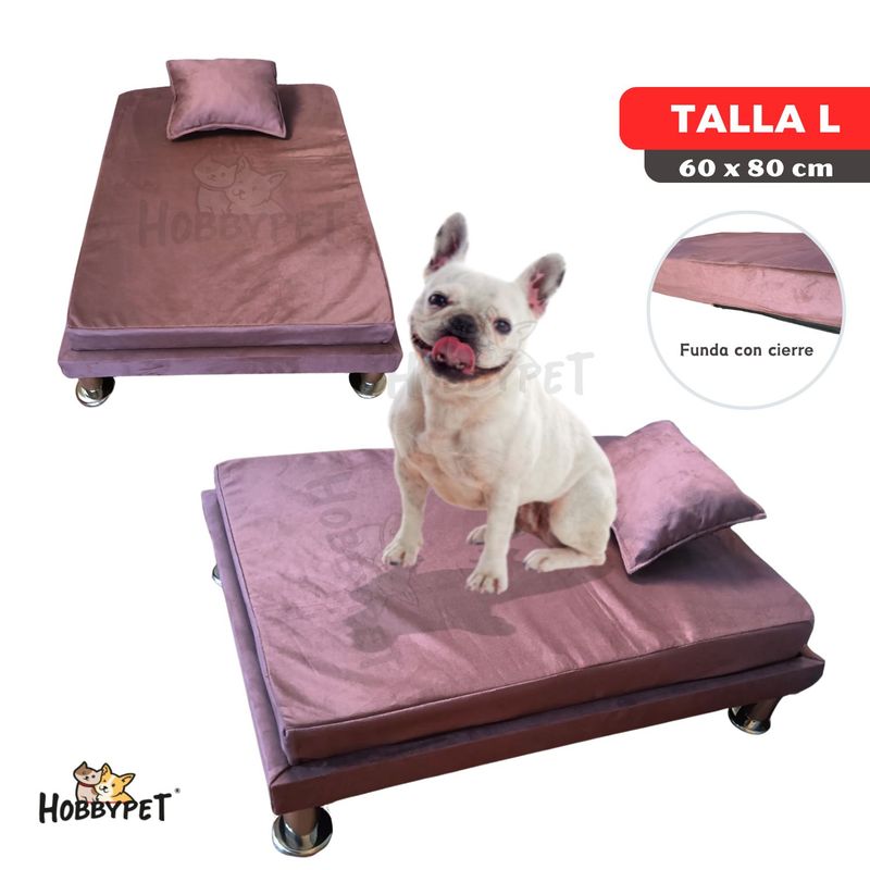 GENERICO - ama para perro TARIMA DOG - Talla L - Rosado
