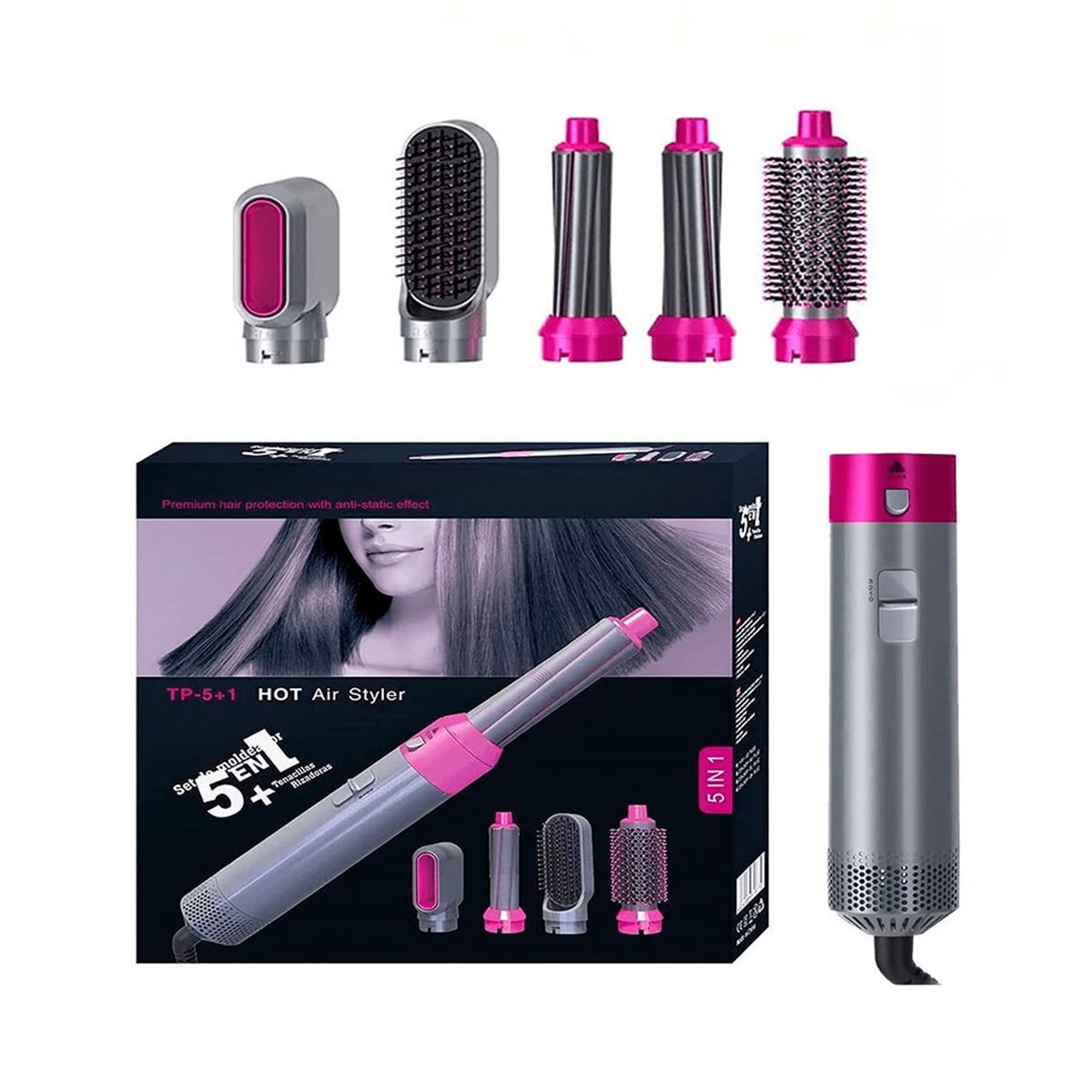 GENERICO - Cepillo Para El Cabello Multifuncional 5 En 1