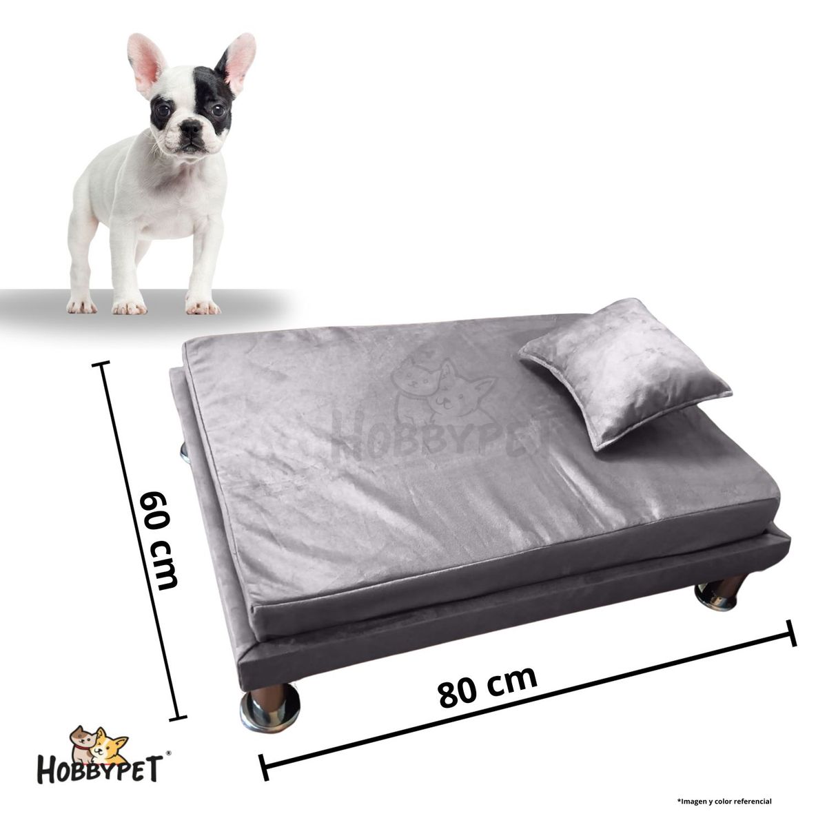 GENERICO - Cama para perro TARIMA DOG - Talla L - Gris