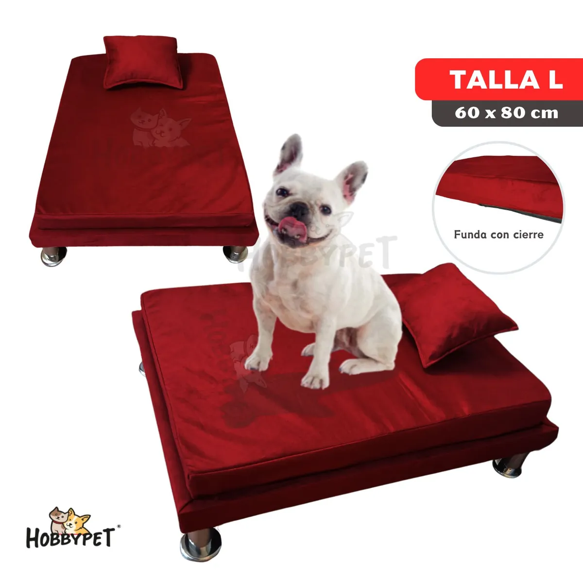 GENERICO - Cama para perro TARIMA DOG - Talla L - Rojo