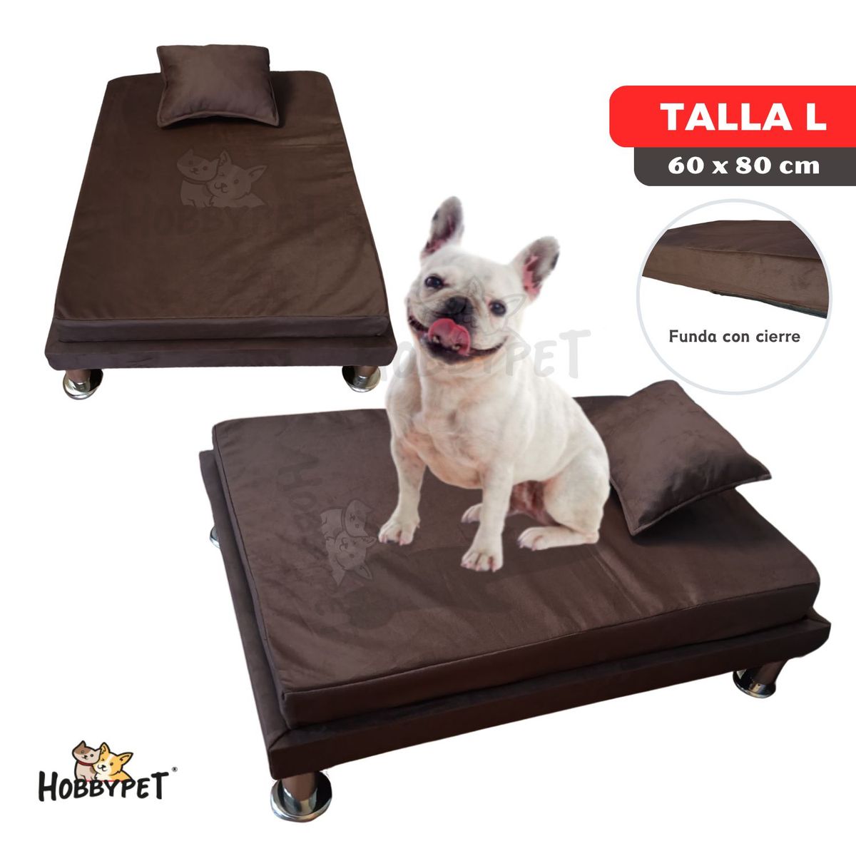GENERICO - Cama para perro TARIMA DOG - Talla L - Marrón