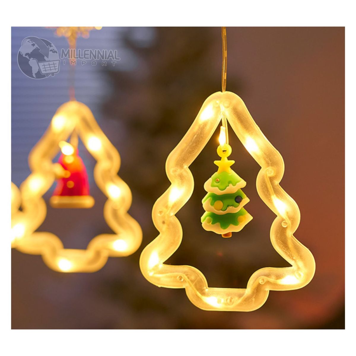 GENERICO - Luces de Navidad Led Guirnaldas de Estrellas y Árbol Decoración