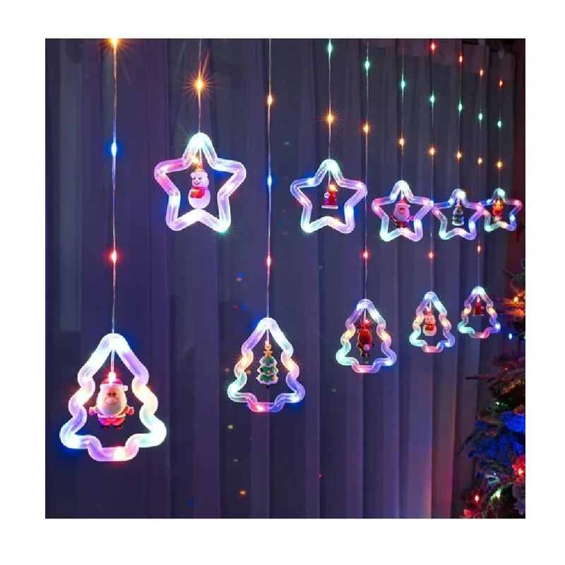 GENERICO - Luces de Navidad Led Guirnalda de Estrellas y Árbol Decoración