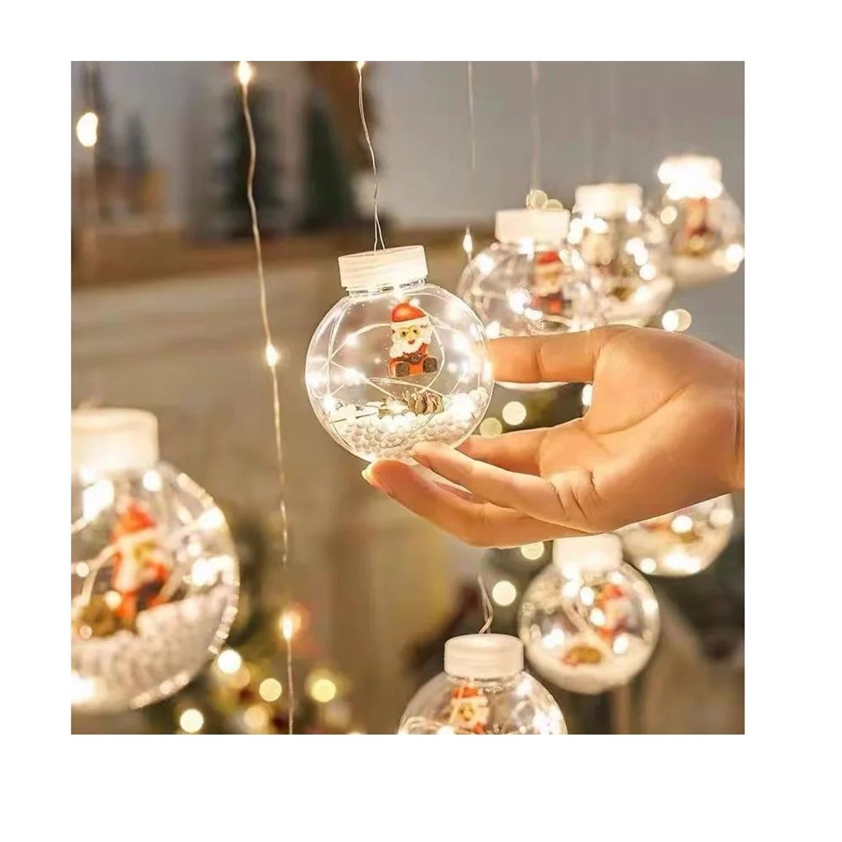 GENERICO - Luces de Navidad Led Guirnalda de Esferas Decoración Navidad Cálido