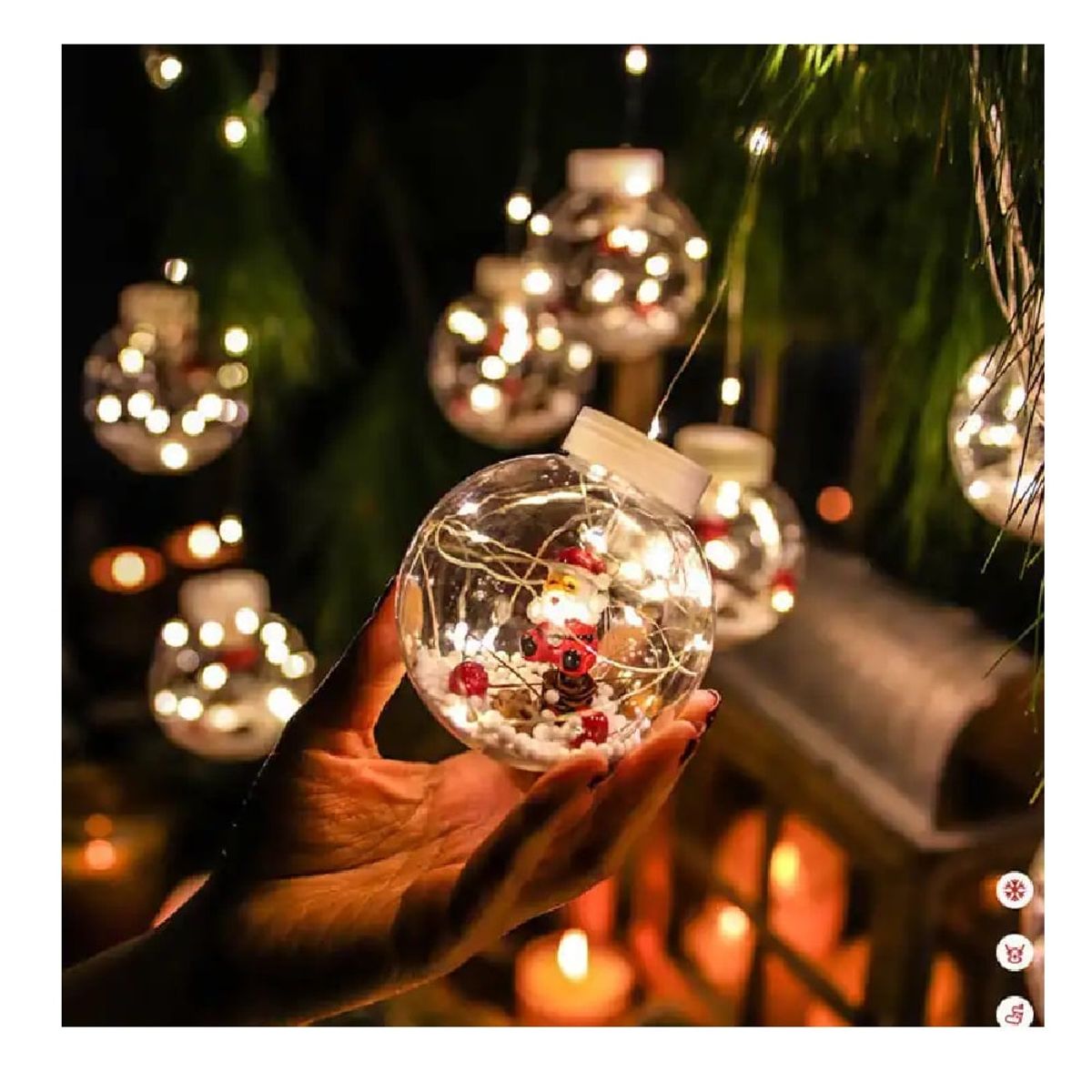 GENERICO - Luces de Navidad Led Guirnalda Modelo de Bombillo con Figuras