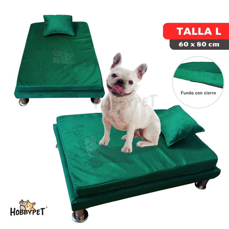 GENERICO - Cama para perro TARIMA DOG - Talla L - Verde