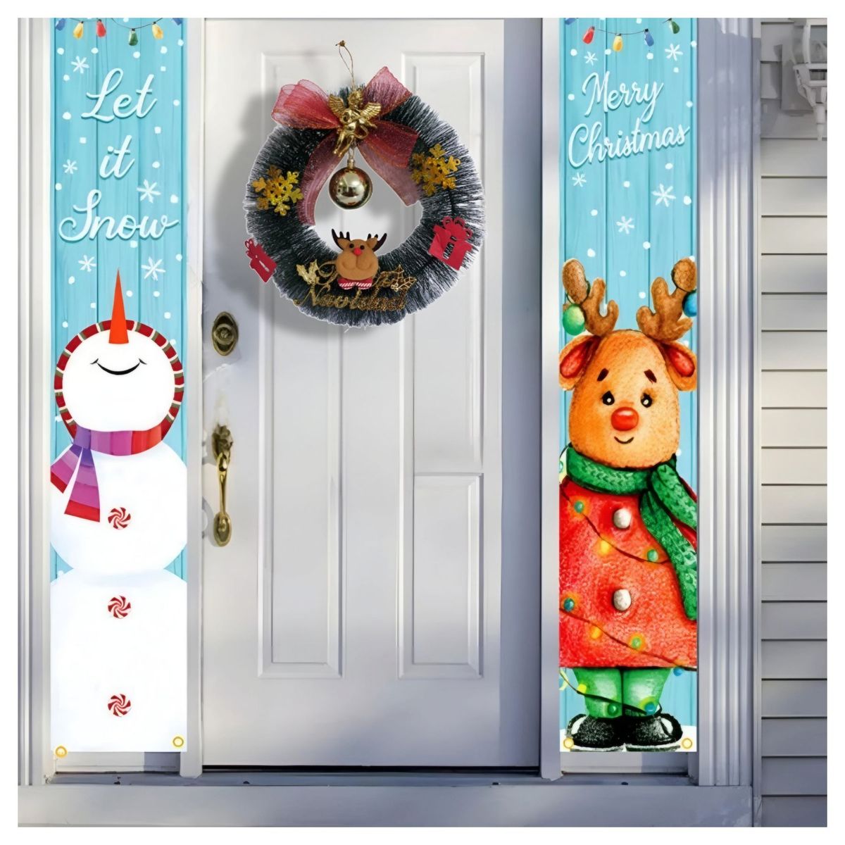 GENERICO - Corona navideña con campana decoración hogar