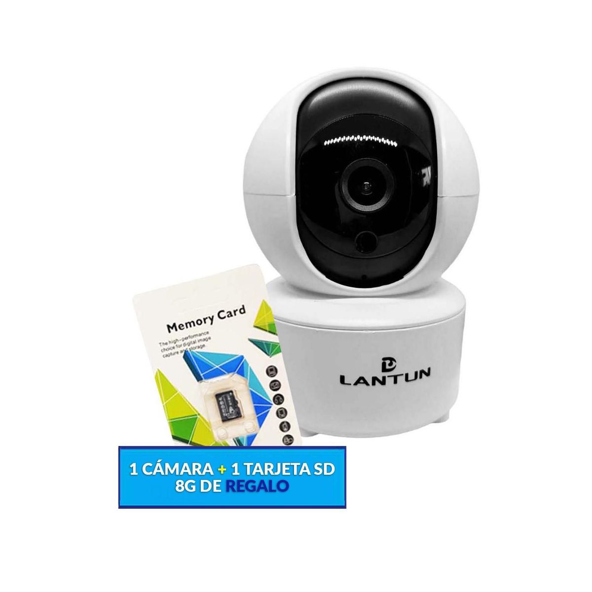 GENERICO - Cámara De Seguridad Wifi Gira 360 Full Hd Color Blanco