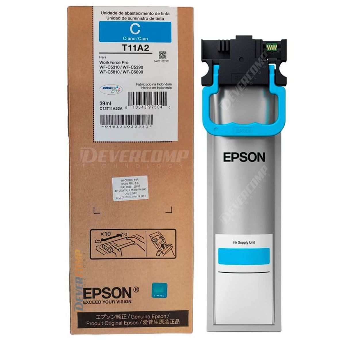 EPSON - Tinta Epson T11A220 Cian para WF-C5810  WF-C5890