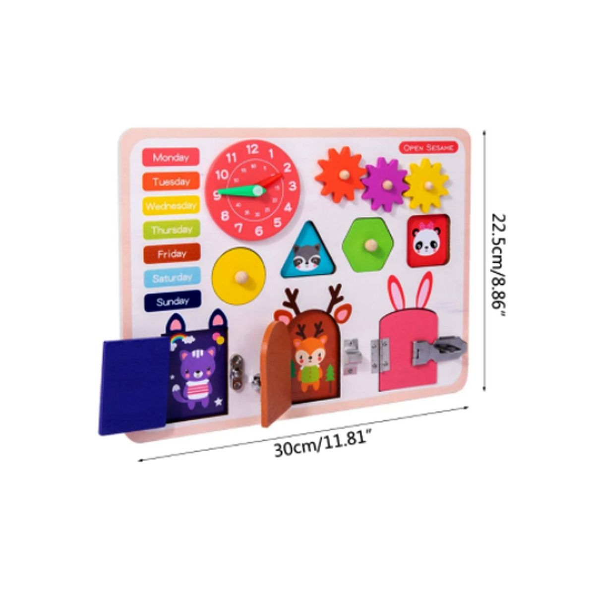 GENERICO - Juego Didáctico Tablero de Actividades con Reloj MV2503