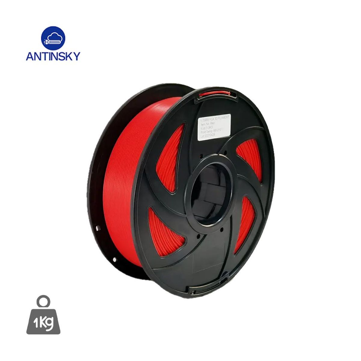 GENERICO - Antinsky Filamento de Impresión 3D 175mm PLA+ Red