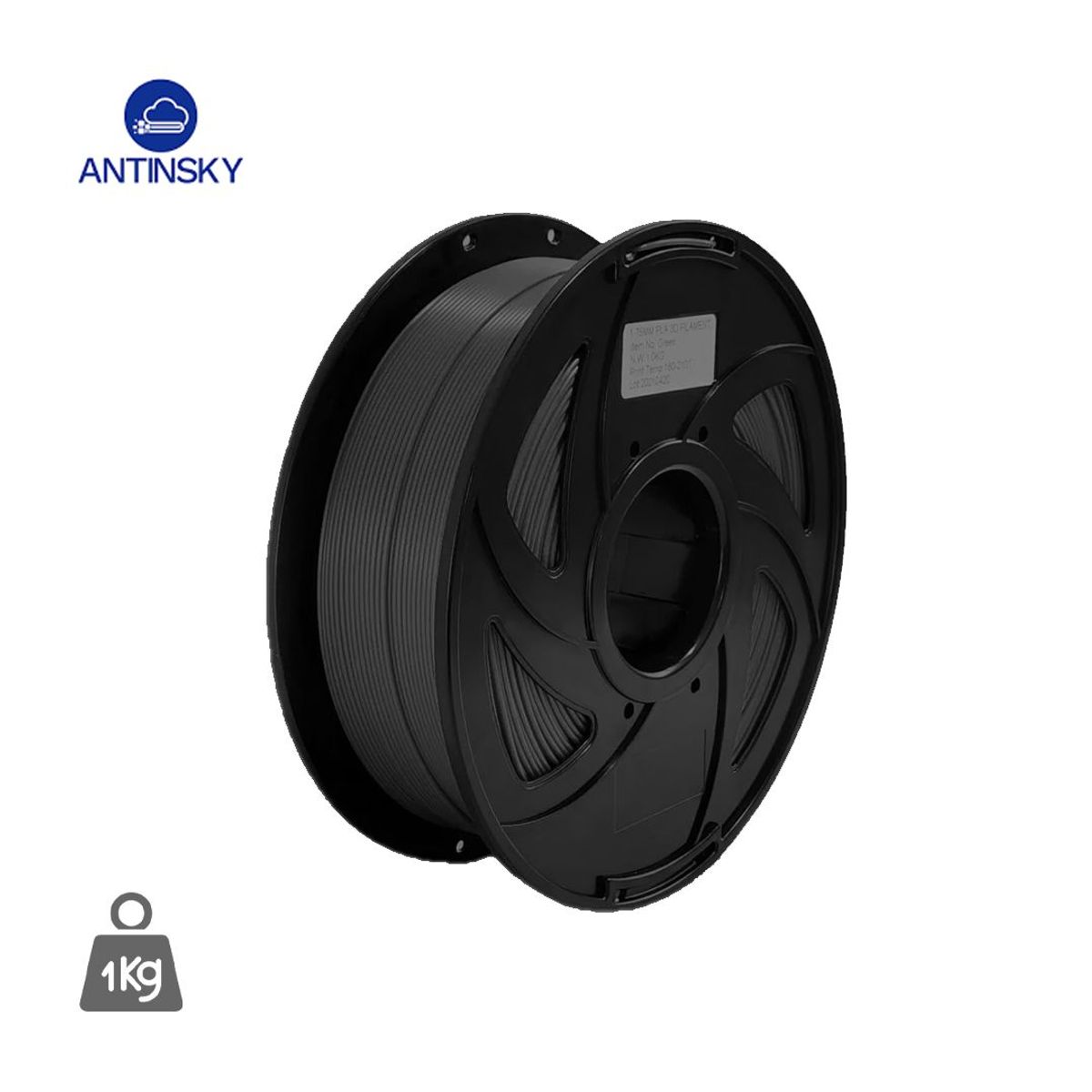 GENERICO - Antinsky Filamento de Impresión 3D 175mm PLA+ Black