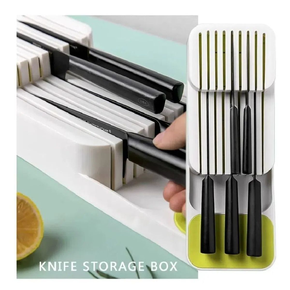 GENERICO - Organizador de Cuchillo en Cajones para Cocina Blanco