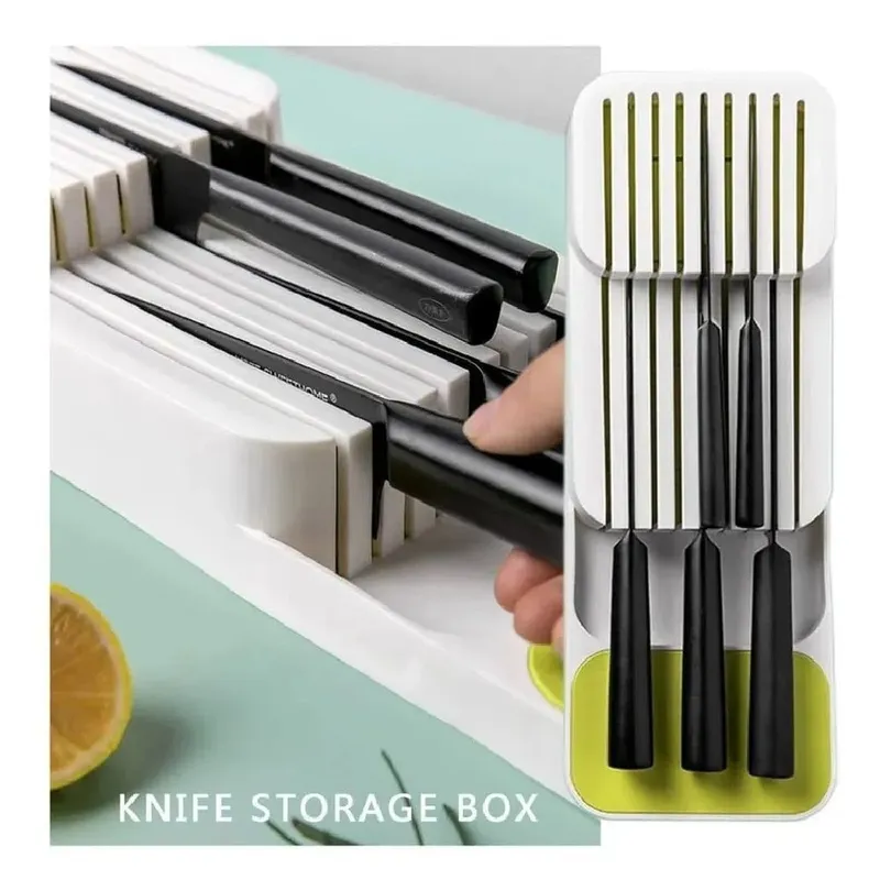 GENERICO - Organizador de Cuchillo en Cajones para Cocina Blanco