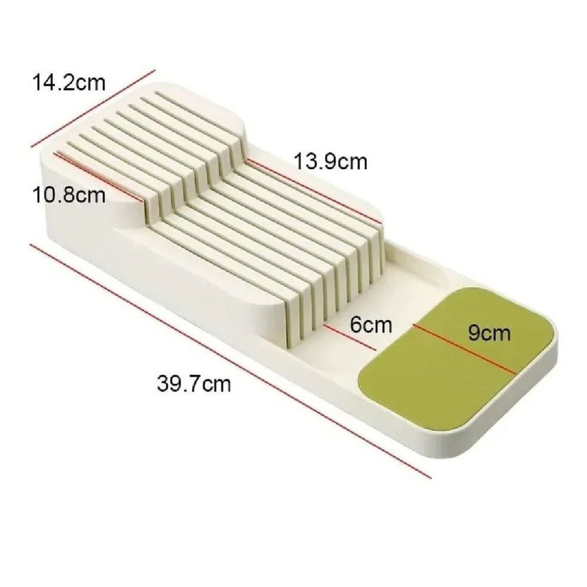 GENERICO - Organizador de Cuchillo en Cajones para Cocina Blanco