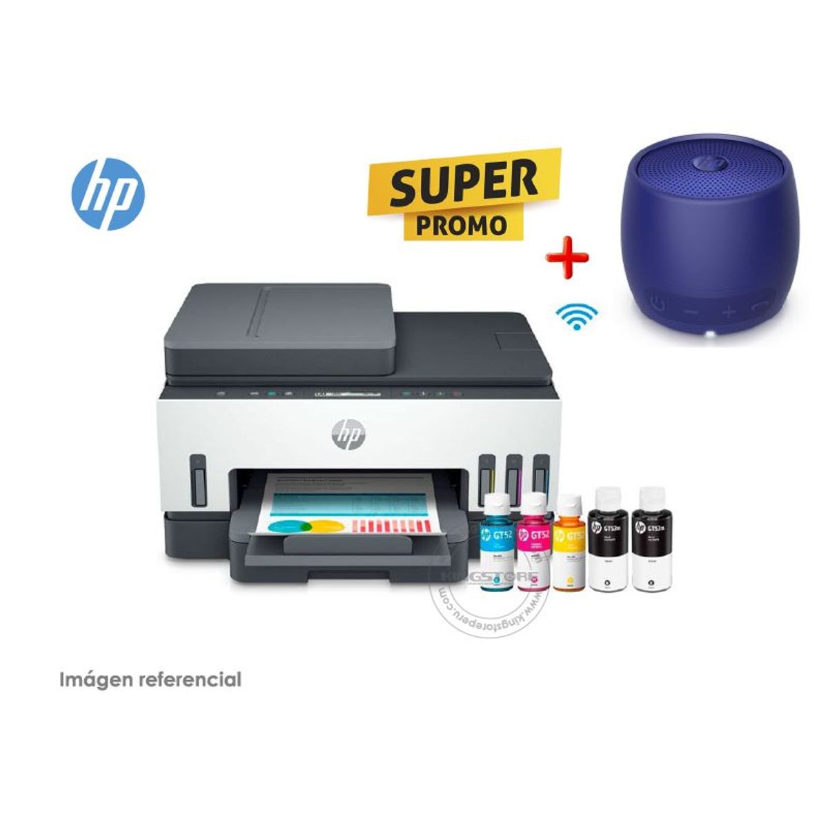 HP - Impresora Multifuncional HP Smart Tank 750 Wireless Sistema Continuo