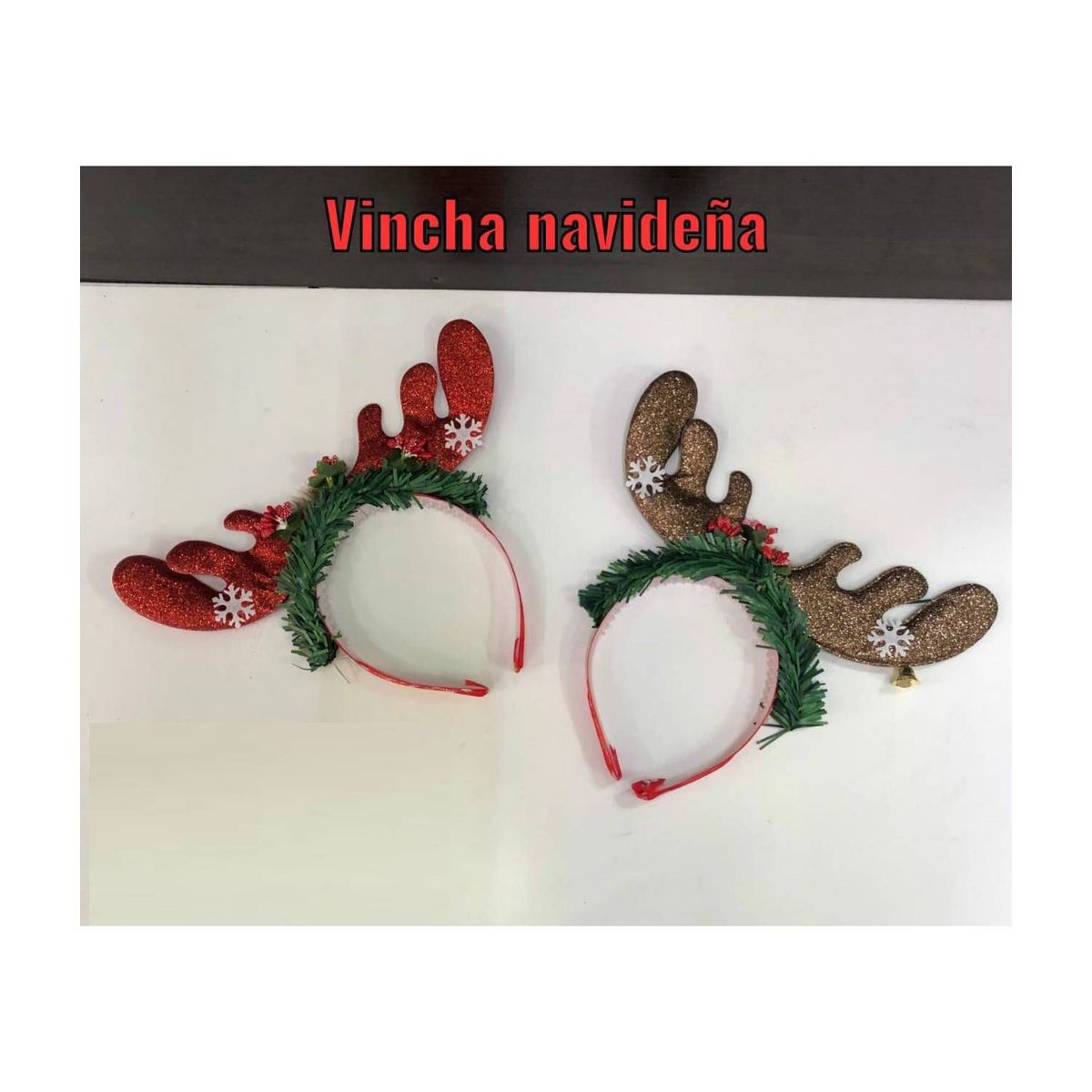 GENERICO - 3 Vincha de Reno Navidad