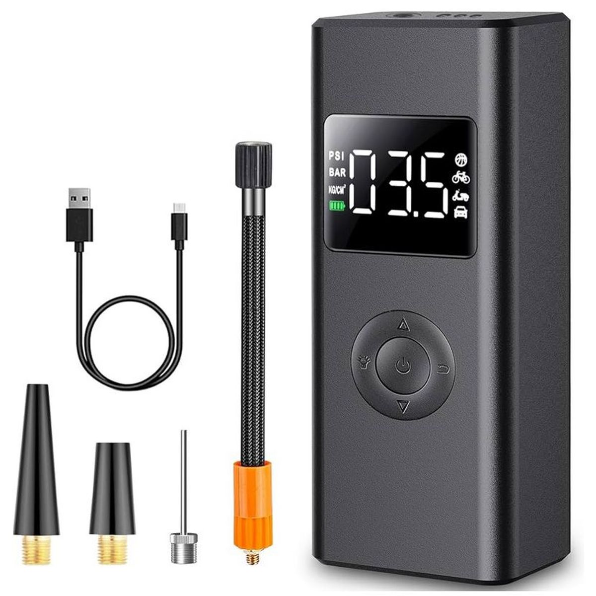 SEISA - Inflador de llantas portatil - Mini Compresor - Recargable