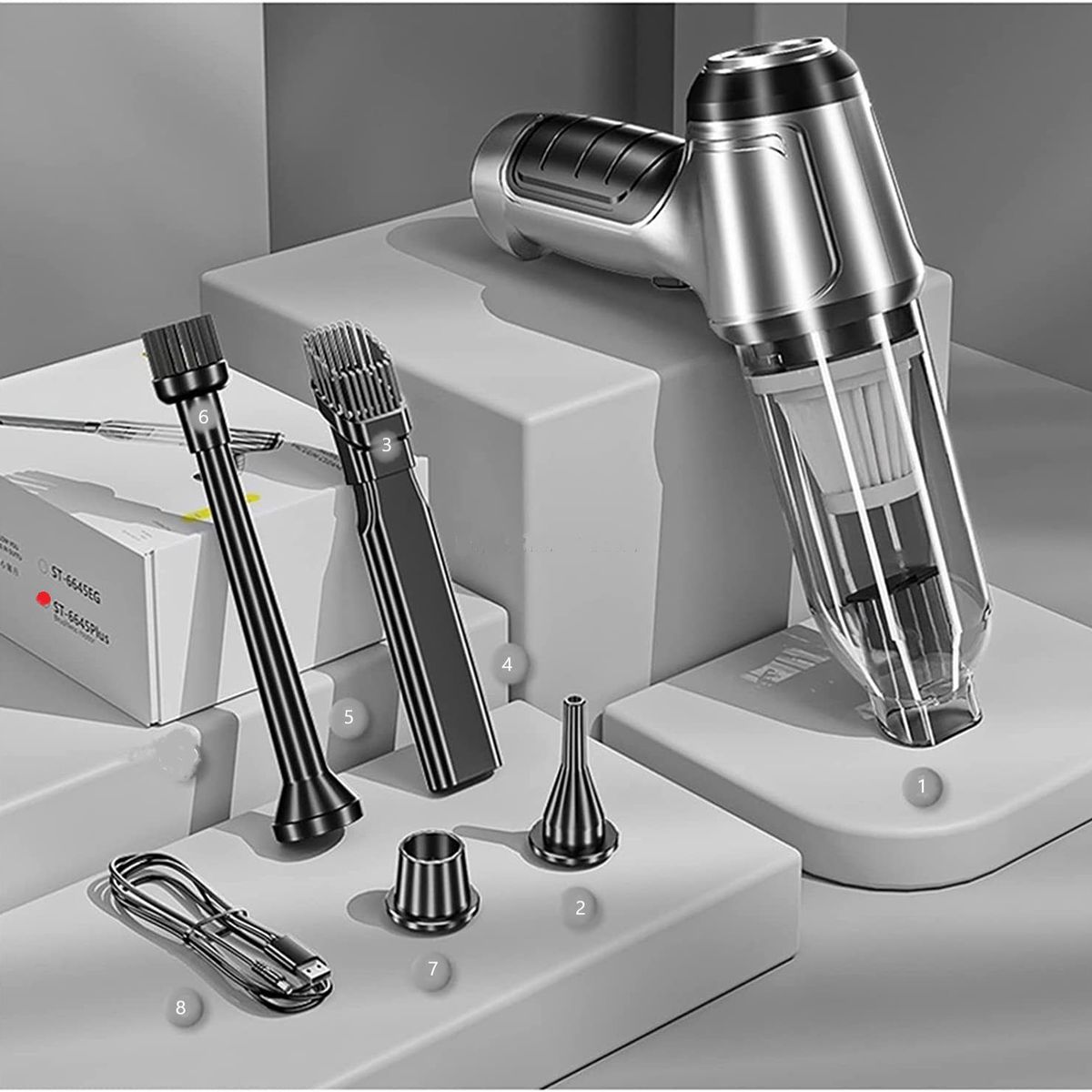 GENERICO - Potente Aspiradora Portátil 2 En 1 Con Fácil  carga USB