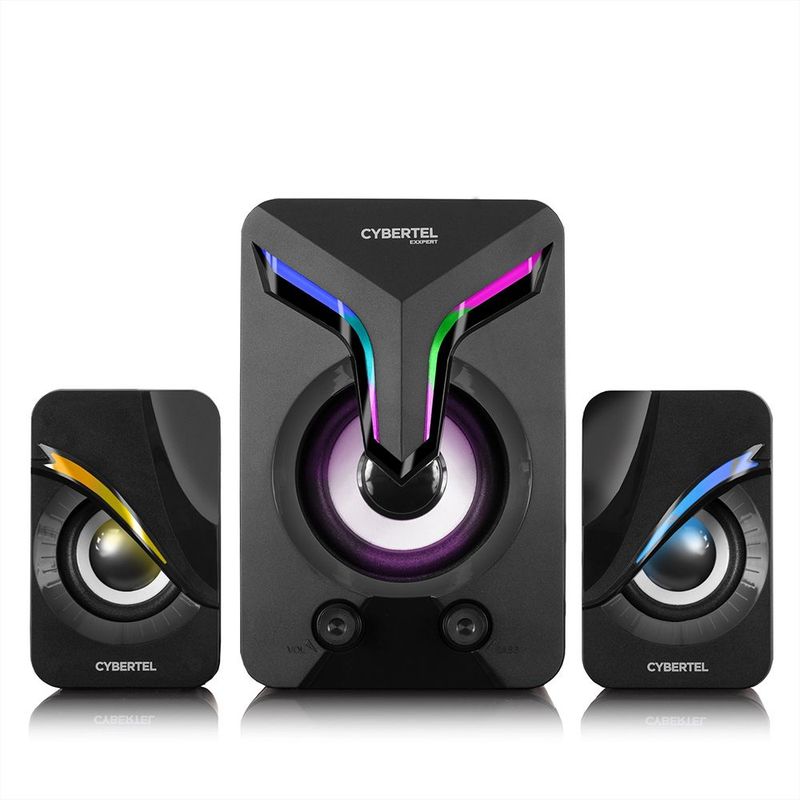 CYBERTEL - Parlante Gamer 2.1 RGB LED - Cybertel EXXPERT - Para Pc O Laptop
