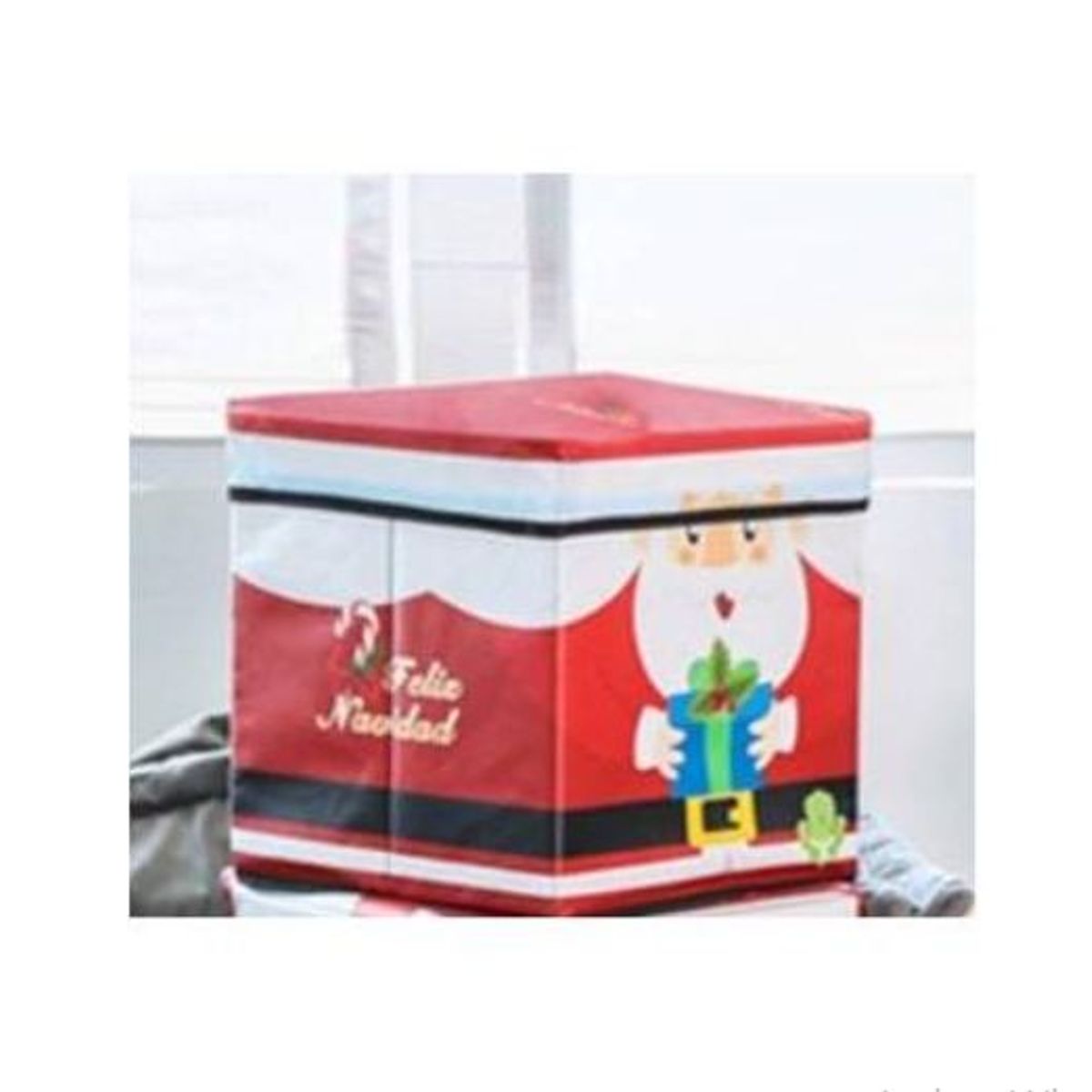 GENERICO - PUFF CAJA ORGANIZADORA NAVIDAD PAPA NOEL