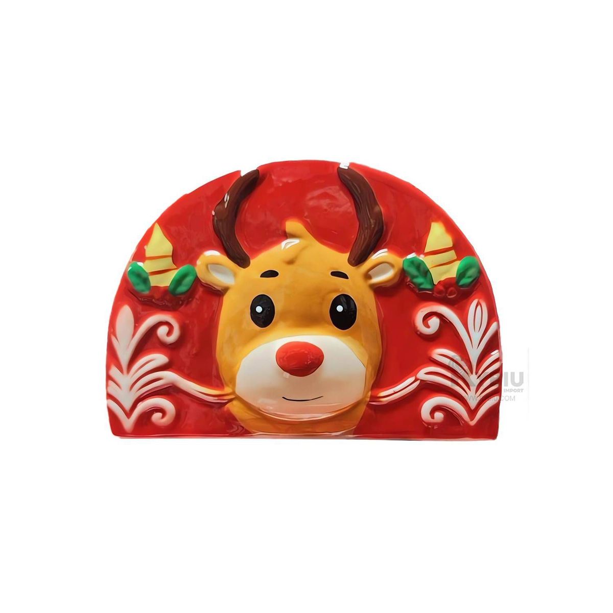 GENERICO - Servilletero con Estilo Navideño con Diseño de Reno