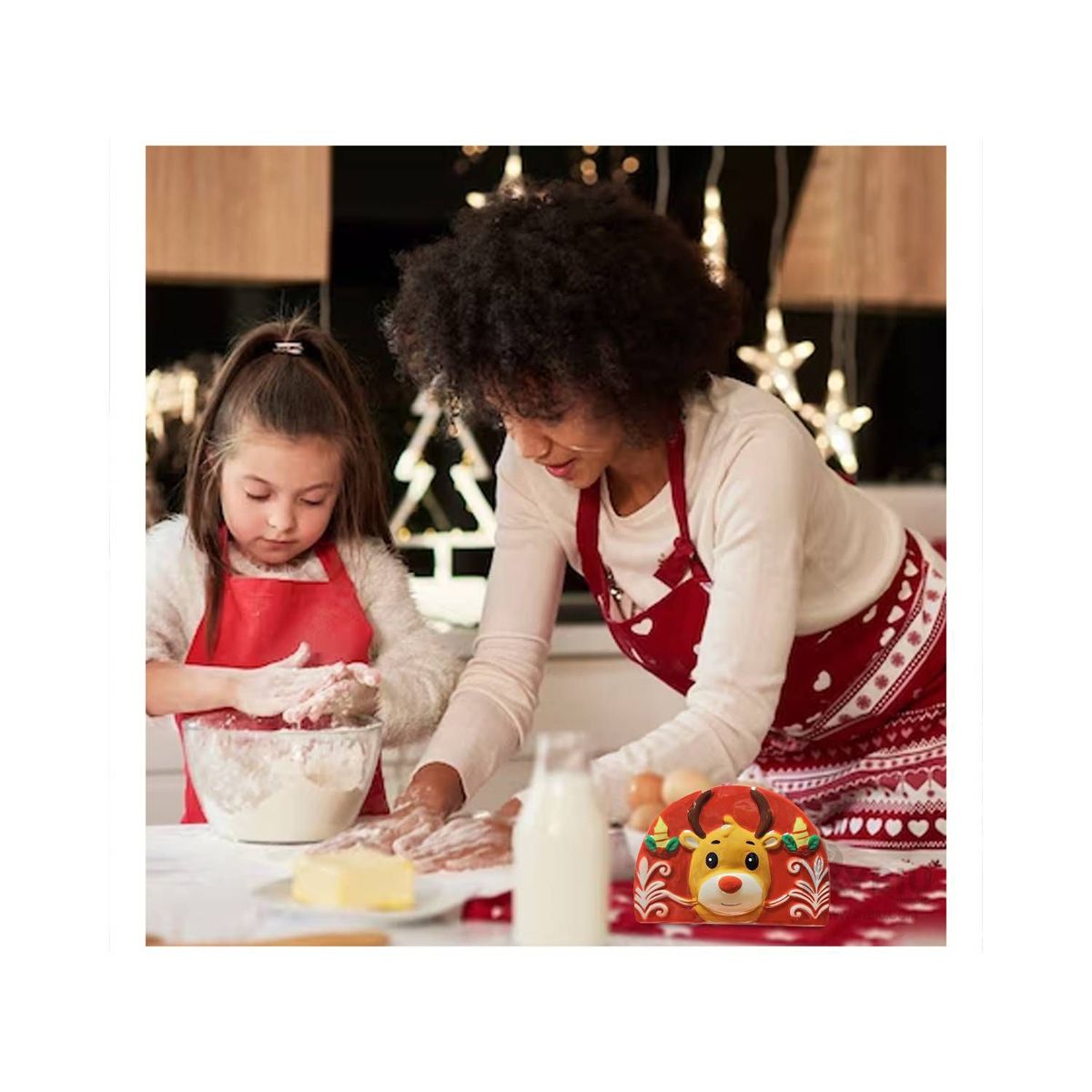 GENERICO - Servilletero con Estilo Navideño con Diseño de Reno