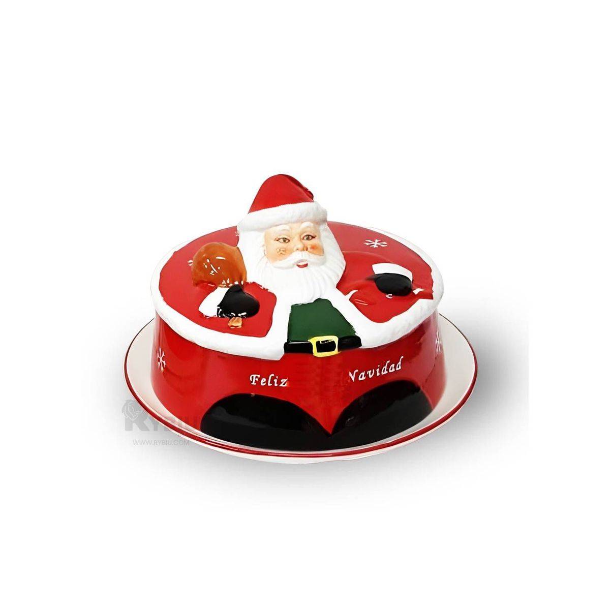 GENERICO - Keso Navideño de Material Porcelana Papa Noel