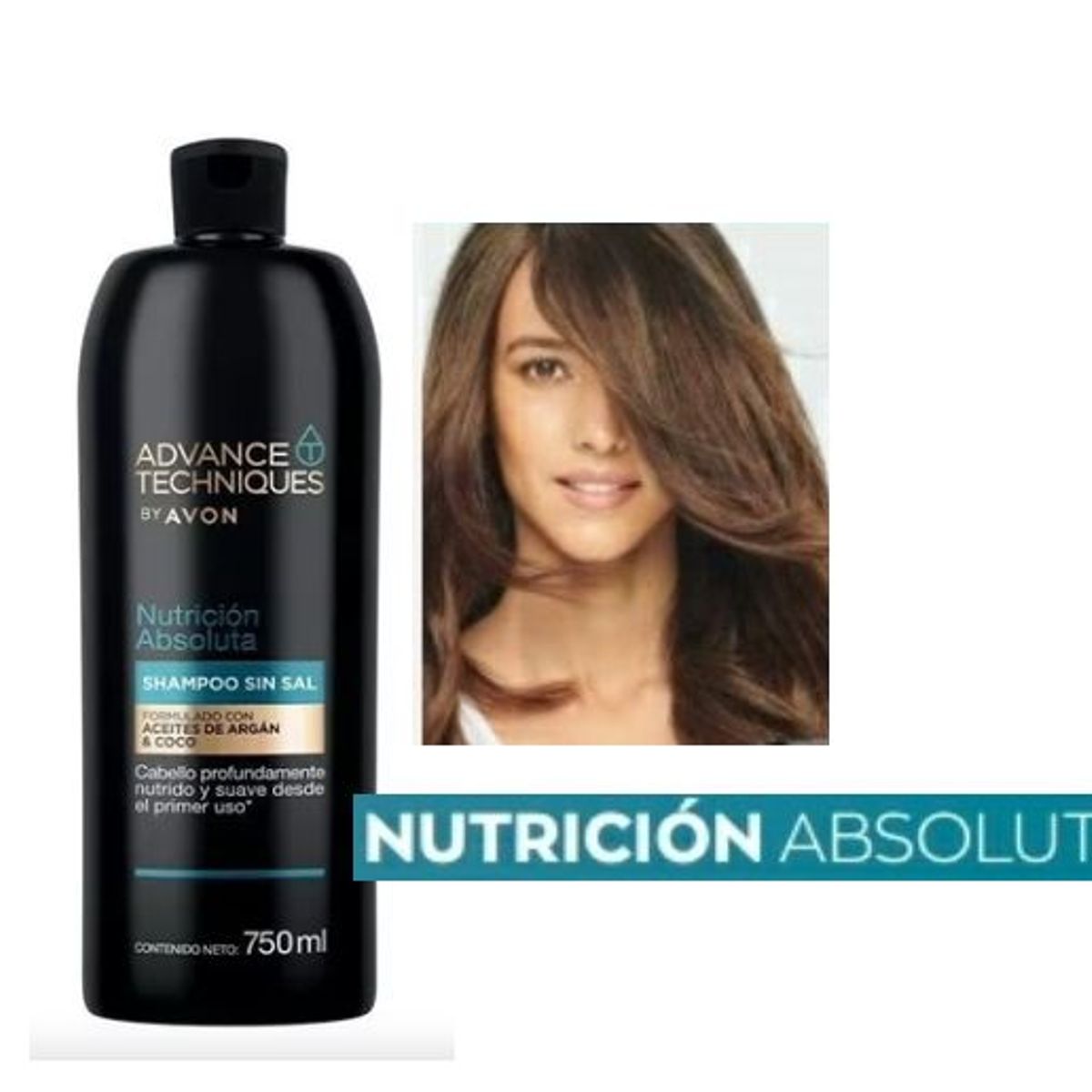 AVON - Shampoo Sin Sal Aceite De Argán Nutrición Advance Techniques