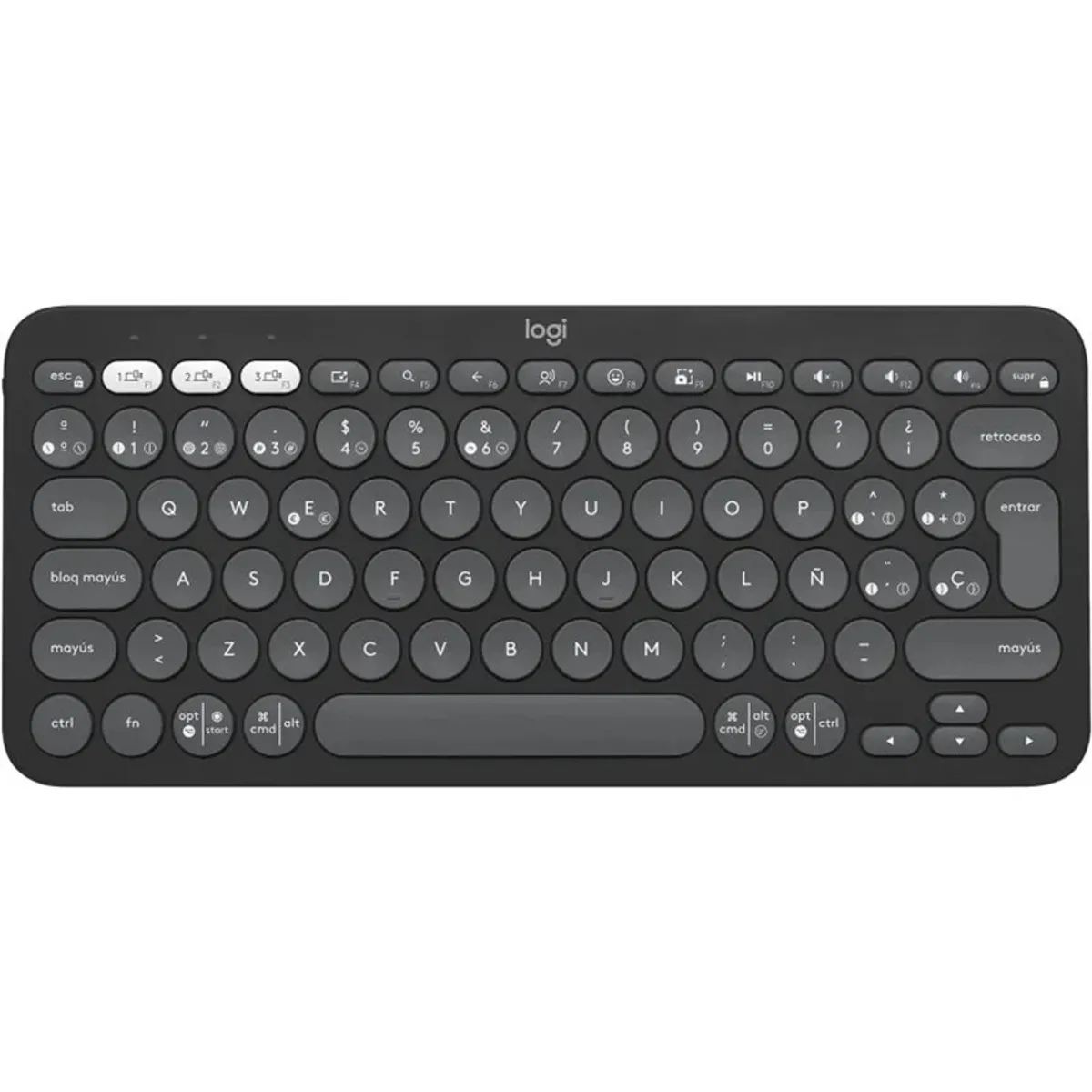 LOGITECH - TECLADO LOGITECH PEBBLE 2 K380S BLUETOOTH/WIRELESS SP GRAPHITE
