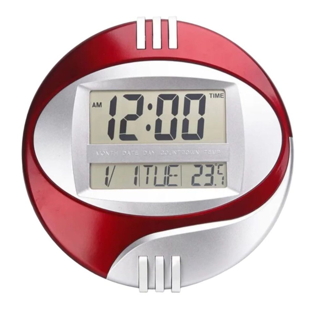 GENERICO - Reloj De Pared LCD con Calendario y Temperatura Ambiente