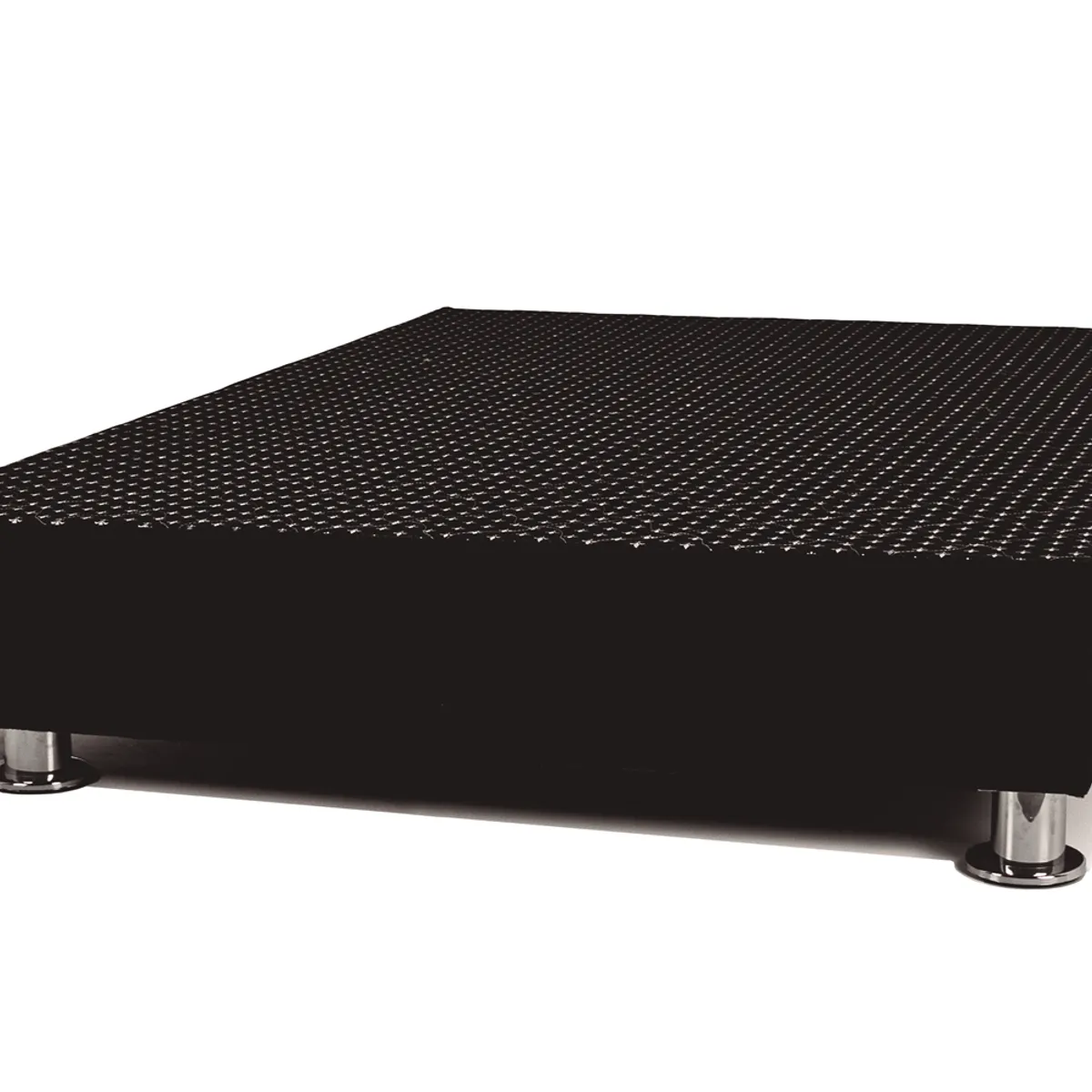 MUEBLES MACRUMO - Box Tarima reforzado y acolchado 2 Plazas - Negro / Patas instaladas