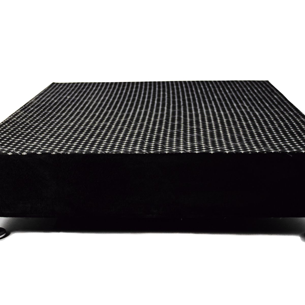 MUEBLES MACRUMO - Box Tarima reforzado y acolchado 1.5 Plazas - Negro / Patas instaladas