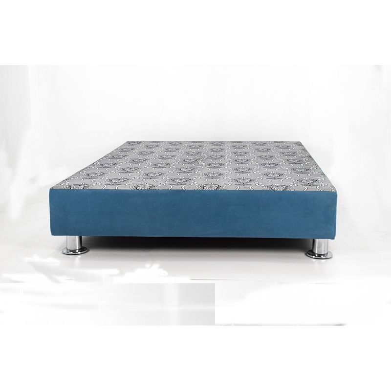 MUEBLES MACRUMO - Box Tarima reforzado y acolchada 2 Plazas - Color Turquesa / Patas instaladas