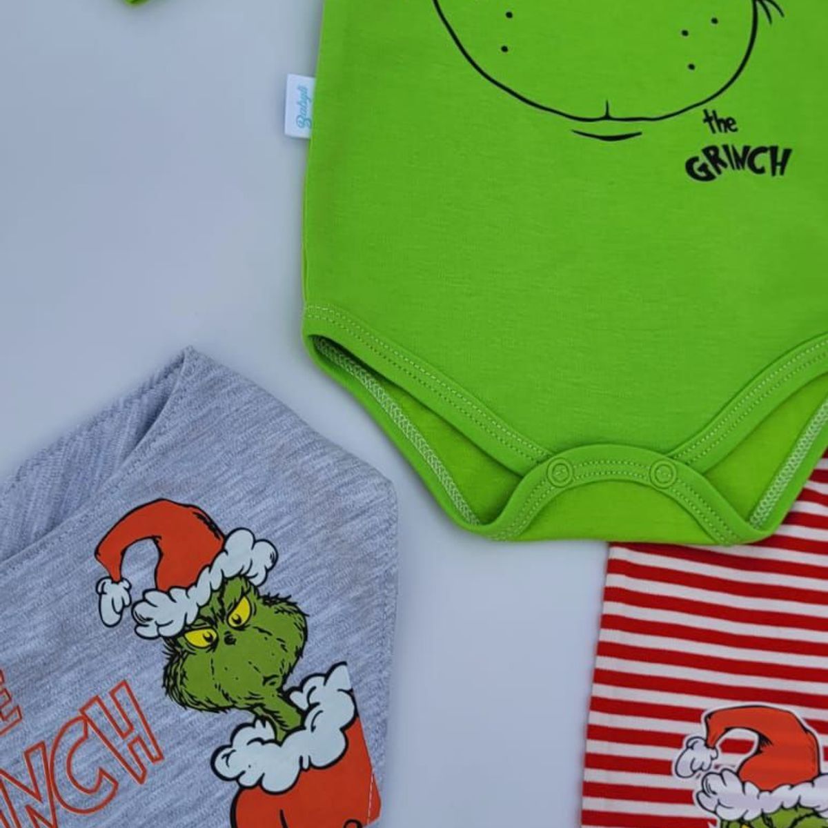 GENERICO - CONJUNTO BABYLI GRINCH 3 PIEZAS