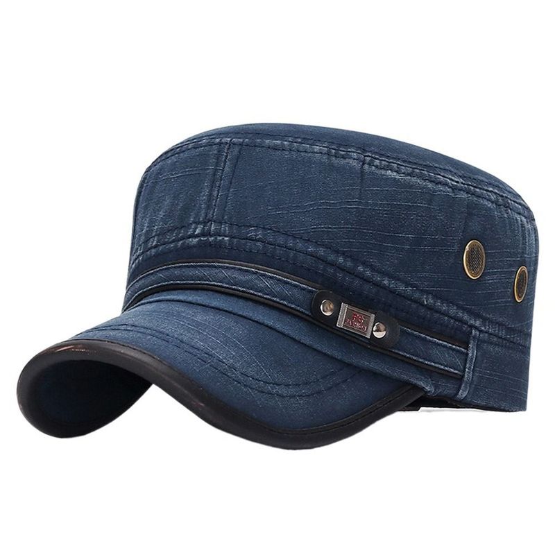 KAST PE - Gorra Militar Carbonera Fashion Borde de Cuero