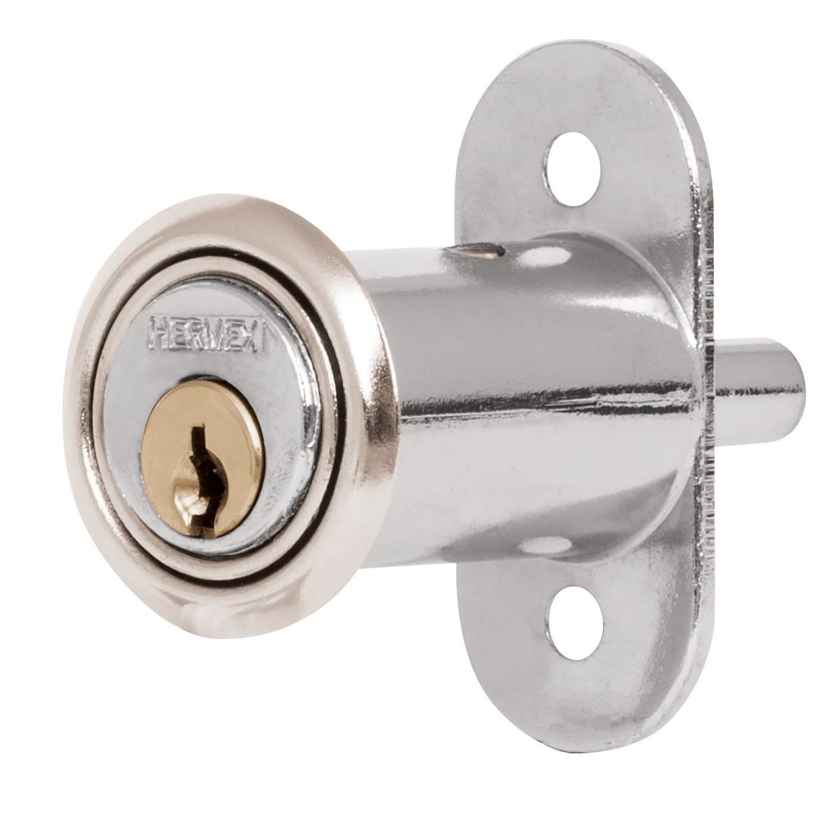 HERMEX - Chapa Cerradura para mueble modelo 20 cromo Hermex