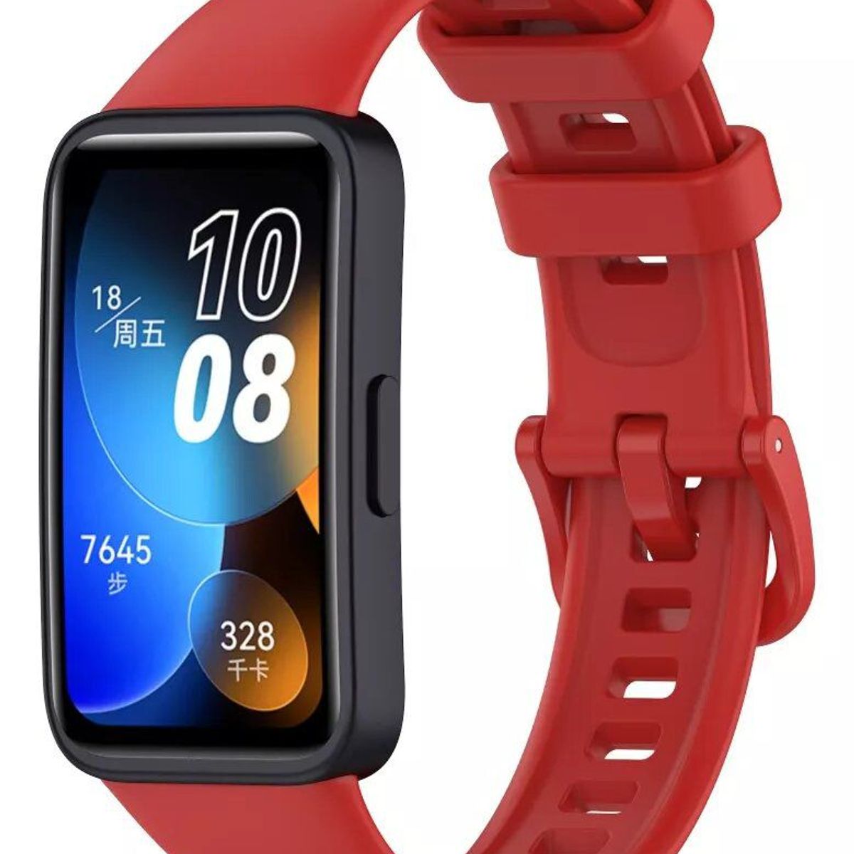 GENERICO - Correa De Silicona Para Huawei Band 8 - Rojo