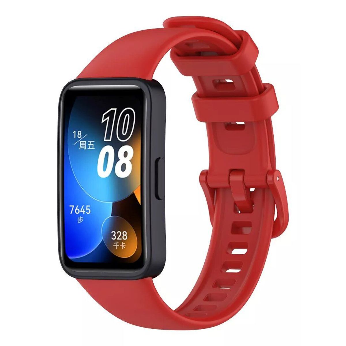 GENERICO - Correa De Silicona Para Huawei Band 8 - Rojo