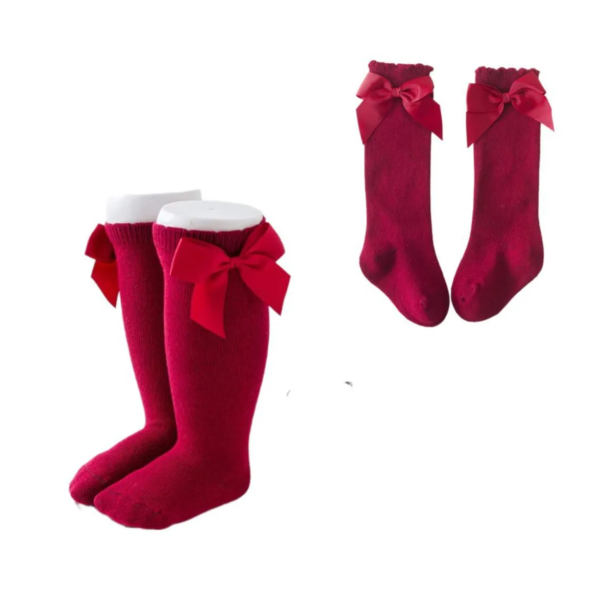 GENERICO - MEDIAS LAZO TALLA 4-6 AÑOS ROJO