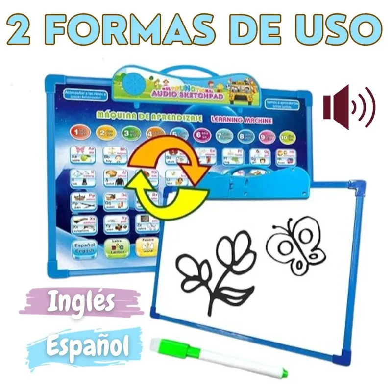 GENERICO - Tableta de Aprendizaje Educativo Bilingue 2 en 1 Musical