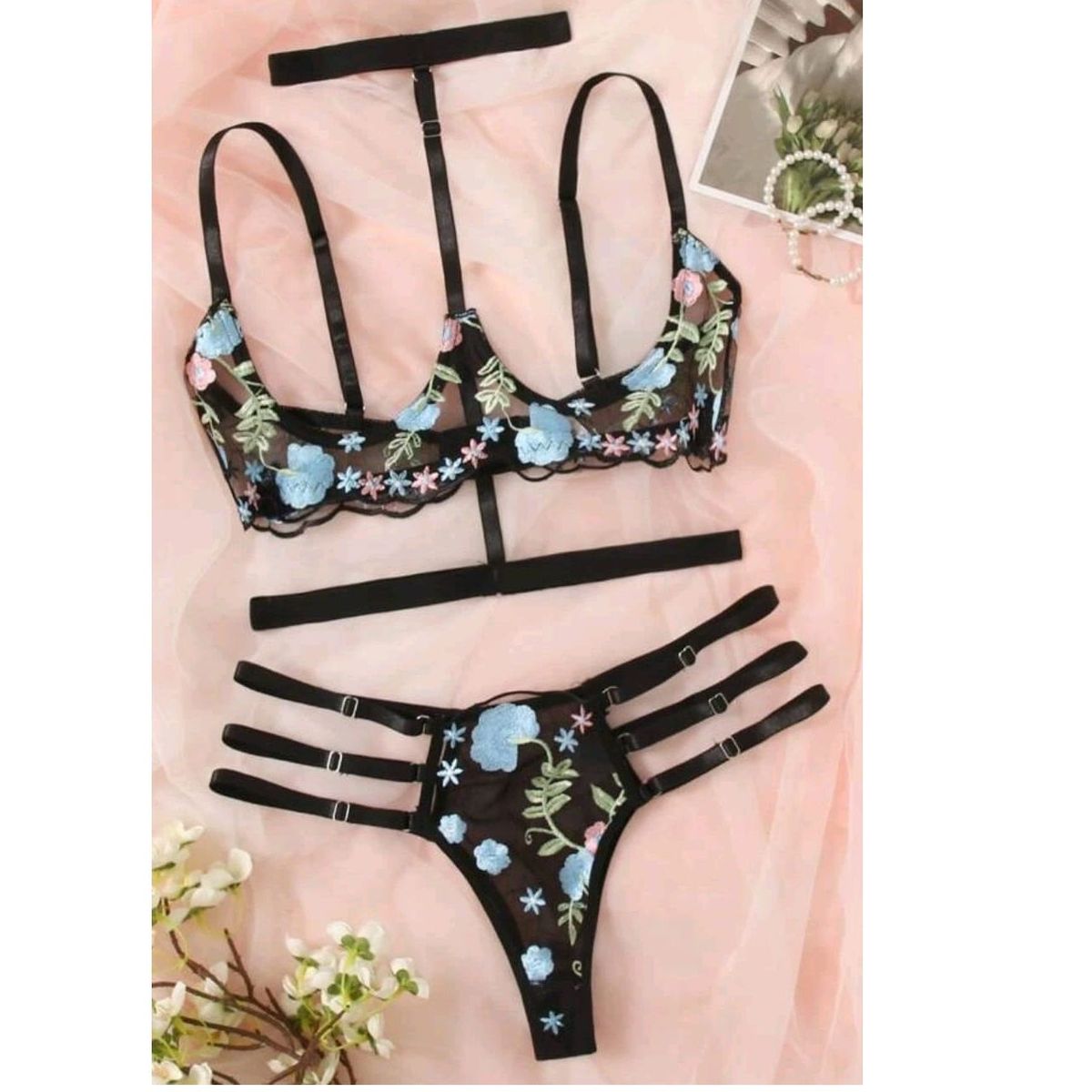 GENERICO - HILO SIEMPRE LISTA DE ENCAJE SET DOS PIEZAS