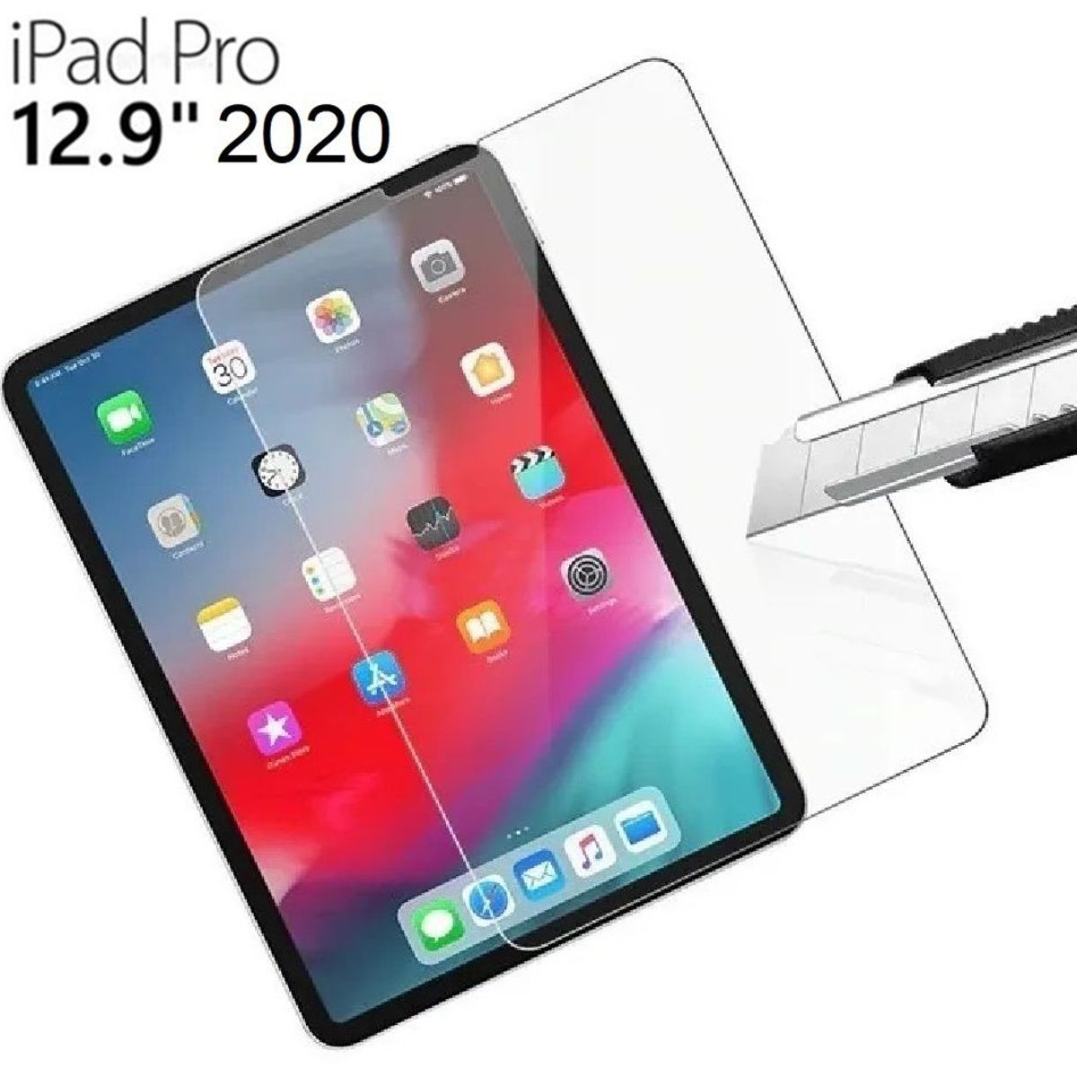GENERICO - Protector de Pantalla Vidrio 9H para iPad Pro 12.9 4ta Gen A2229 A2069