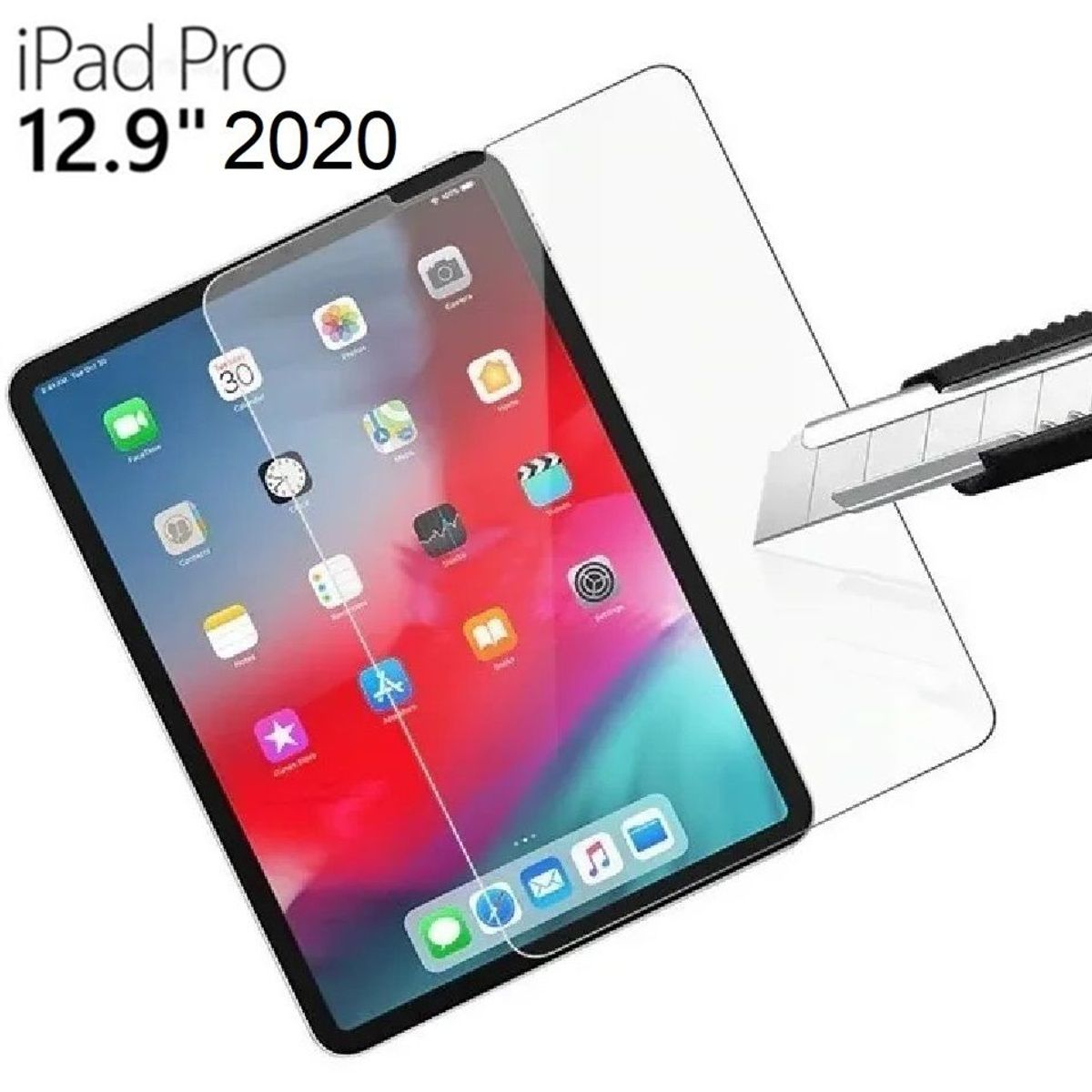 GENERICO - Protector de Pantalla Vidrio 9H para iPad Pro 12.9 4ta Gen A2229 A2069