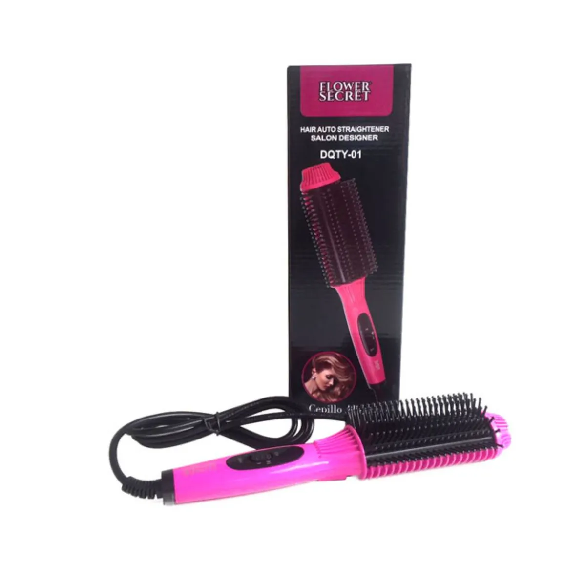 FLOWER SECRET - Cepillo de Cabello Eléctrico Alisador