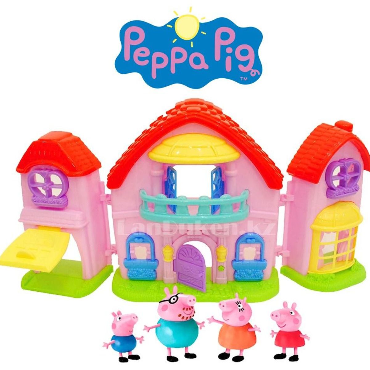 GENERICO - Casa de Peppa Pig Musical con 4 Muñecos y 2 Accesorios