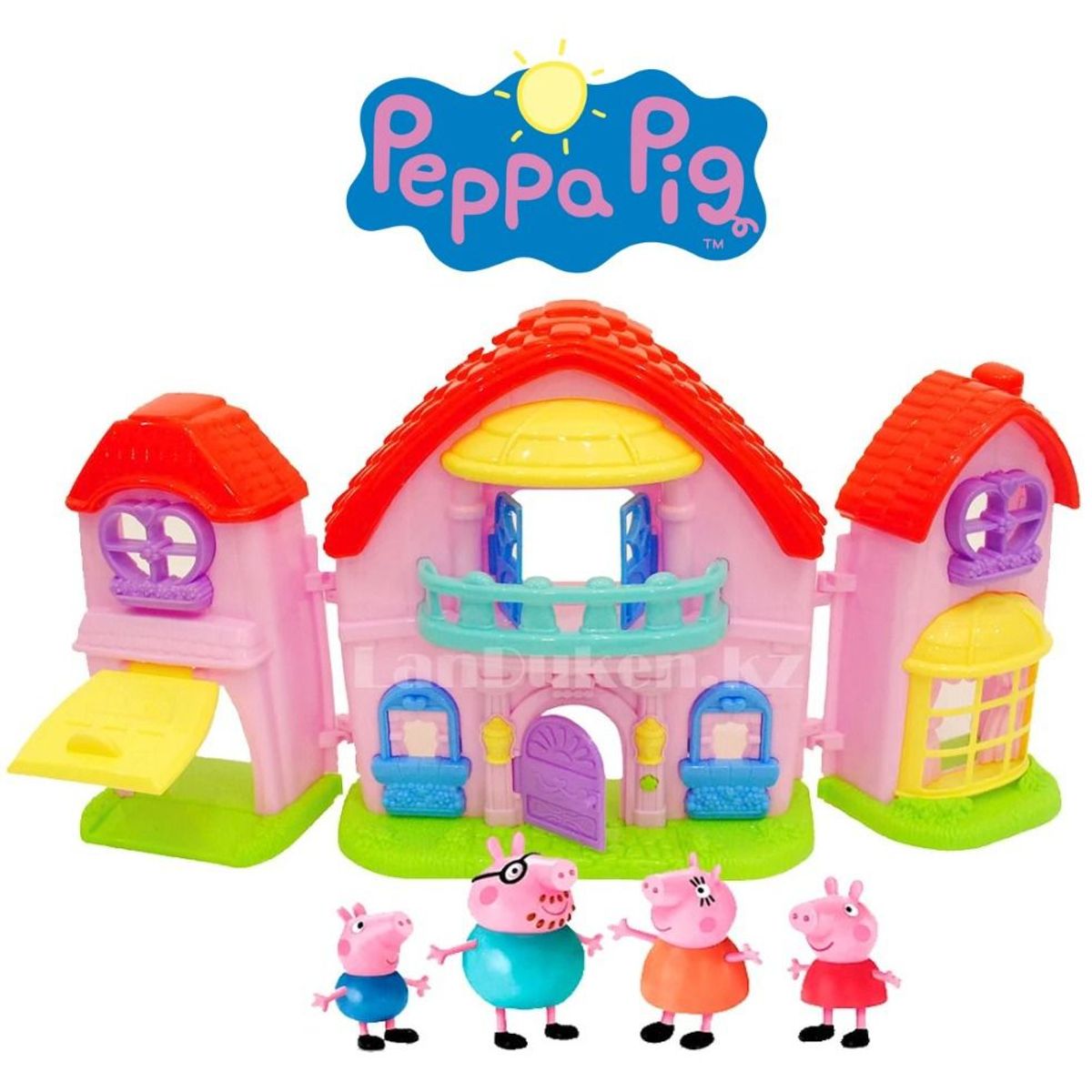 GENERICO - Casa de Peppa Pig Musical con 4 Muñecos y 2 Accesorios