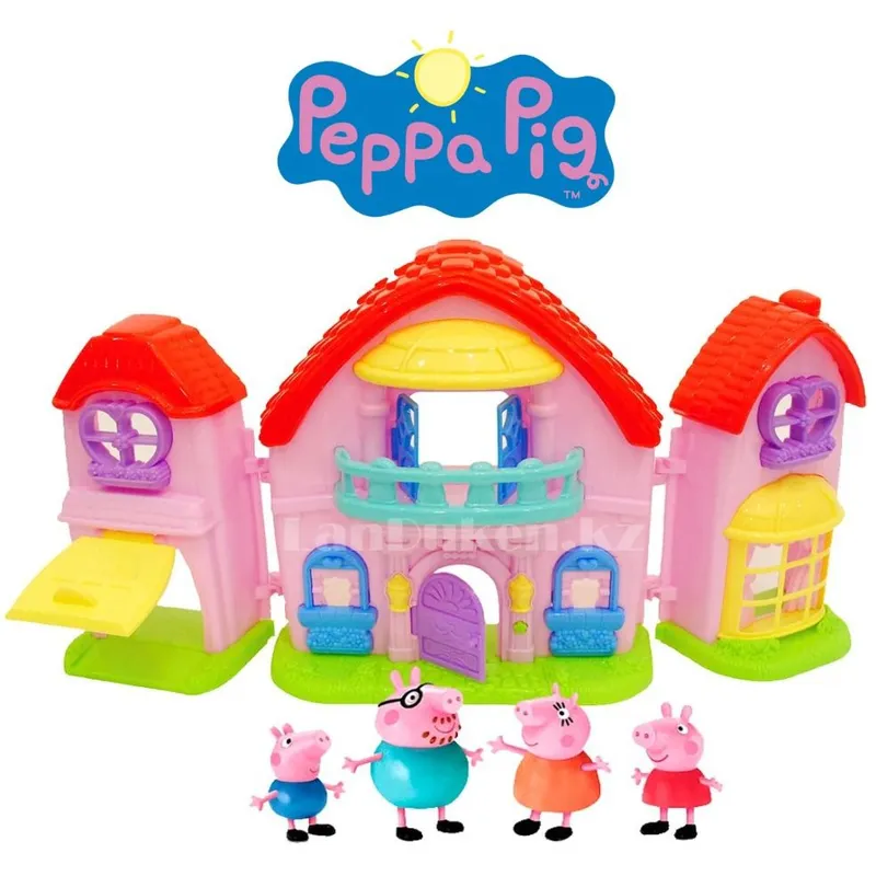 GENERICO - Casa de Peppa Pig Musical con 4 Muñecos y 2 Accesorios