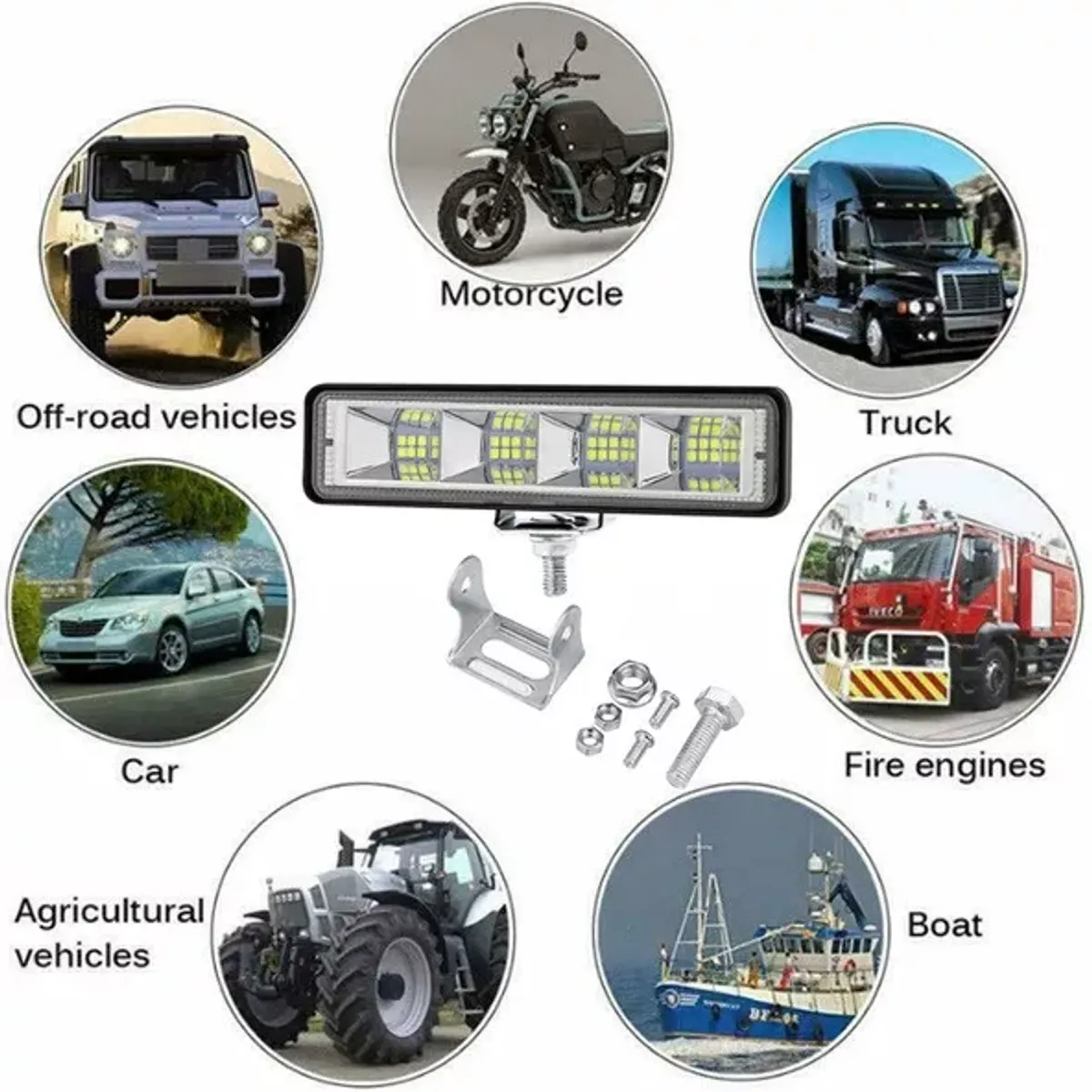 GENERICO - Par De Luces Auxiliares Led Dual De 6 Para Jeep suv moto